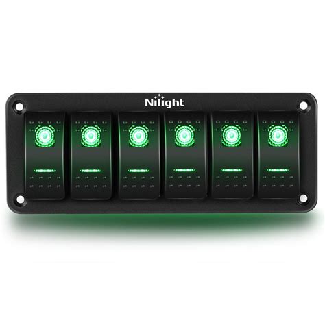 6 gang metal switch box|6 gang rocker switch panel.